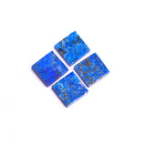 Lapis Lazuli Square Flat Top Straight Side (FTSS) AA Grade Both Side Polished Size 12x12 mm Lot of 43 Pcs Weight 216 Cts