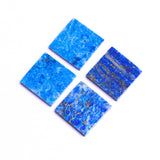 Lapis Lazuli Square Flat Top Straight Side (FTSS) AA Grade Both Side Polished Size 18x18 mm Lot of 31 Pcs Weight 351 Cts