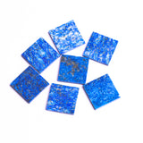 Lapis Lazuli Square Flat Top Straight Side (FTSS) AA Grade Both Side Polished Size 20x20 mm Lot of 18 Pcs Weight 250 Cts