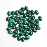 Malachite Oval Cabochon AAA Grade Flat Back Size 4x6x3 MM 200 Pcs Weight 145 Cts