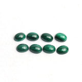 Malachite Oval Cabochon AAA Grade Flat Back Size 4x6x3 MM 200 Pcs Weight 145 Cts