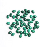 Malachite Oval Cabochon AAA Grade Flat Back Size 4x6x3 MM 200 Pcs Weight 145 Cts