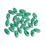 Malachite Oval Single Bevel Buff Top (SBBT) AAA Grade Flat Back Size 8x16x2 MM Lot of 27 Pcs Weight 87 Cts