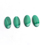 Malachite Oval Single Bevel Buff Top (SBBT) AAA Grade Flat Back Size 8x16x2 MM Lot of 27 Pcs Weight 87 Cts