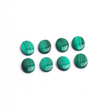 Malachite Oval Single Bevel Buff Top (SBBT) AAA Grade Flat Back Size 8x10x2.5 mm 55 Pcs Weight 150 Cts