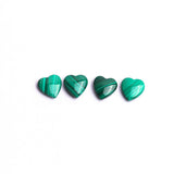Malachite Heart Double Buff AAA Grade Size 12x12x4.5 MM 20 Pcs Weight 120 Cts