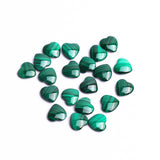 Malachite Heart Double Buff AAA Grade Size 9x9x3 MM Lot of 70 Pcs Weight 156 Cts