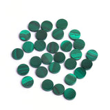 Malachite Round Flat Top Straight Side (FTSS) Both Side Polished AAA Grade Size 8x8x2 MM 100 Pcs Weight 196 Cts