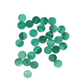 Malachite Round Flat Top Straight Side (FTSS) Both Side Polished AAA Grade Size 8x8x2 MM 100 Pcs Weight 196 Cts