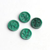 Malachite Round Carved AAA Grade Both Side Polished Size 11x11x3MM 20 Pcs Weight 96 Cts