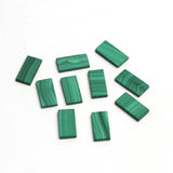 Malachite Rectangle Flat Top Straight Side (FTSS) Both Side Polished AAA Grade Size 8x16x2 MM Lot Of 70 Pcs Weight 339 Cts