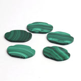 Malachite Fancy Shape Both Side Polished AAA Grade Size 36x25x2.5 mm 5 Pcs Weight 177 Cts