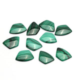 Malachite Fancy Shape AAA Grade Flat Back Size 16x24x3.0-3.5 mm 10 Pcs Weight 141 Cts