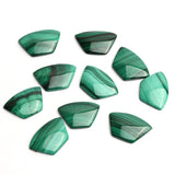 Malachite Fancy Shape AAA Grade Flat Back Size 16x24x3.0-3.5 mm 10 Pcs Weight 141 Cts