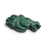 Malachite Fancy Carving Horse Head AAA Grade Both Side Polished 1 Pcs Weight 180-200 Cts