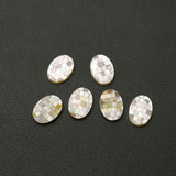 MOP (Mother of Pearl) Oval Single Bevel Buff Top (SBBT) Both Side Polished AAA Grade Size 13x18 MM 6 Pcs