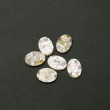 MOP (Mother of Pearl) Oval Single Bevel Buff Top (SBBT) Both Side Polished AAA Grade Size 13x18 MM 6 Pcs