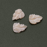 Pink MOP (Mother of Pearl) Fancy Leaves Carving Top Half Drilled Both Side Polished AAA Grade Size 10x14 MM Lot Of 5 Pcs