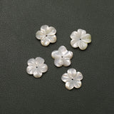 MOP (Mother of Pearl) Fancy Flower Carving Center Drilled Both Side Polished AAA Grade Size 19 MM 4 Pcs