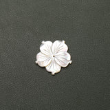 MOP (Mother of Pearl) Fancy Flower Carving Center Drilled Both Side Polished AAA Grade Size 30 MM 2 Pcs