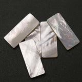 MOP (Mother of Pearl) Rectangle Flat Top Straight Side (FTSS) Both Side Polished AAA Grade Size 18x43 MM 2 Pcs