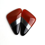 Multi Stone Fancy Shape Pair AAA Grade Flat Back Size 28x42 MM 1 Pair (2 Pcs) Weight 81 Cts