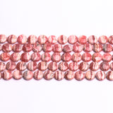 Rhodochrosite Round Disc Beads AAA Grade Size-14 MM Length-16 Inch 1 Strand Weight 307 Cts