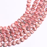 Rhodochrosite Round Disc Beads AAA Grade Size-14 MM Length-16 Inch 1 Strand Weight 307 Cts