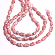 Rhodochrosite Oval Beads AAA Grade Size- 11x20 MM Length- 16 Inch 1 Strand Weight 298 Cts