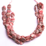 Rhodochrosite Oval Beads AAA Grade Size- 16x22 MM Length- 16 Inch 1 Strand Weight 425 Cts