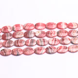 Rhodochrosite Oval Beads AAA Grade Size- 16x22 MM Length- 16 Inch 1 Strand Weight 425 Cts