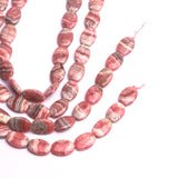 Rhodochrosite Oval Beads AAA Grade Size- 16x22 MM Length- 16 Inch 1 Strand Weight 425 Cts