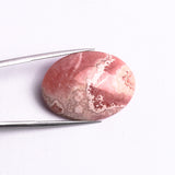 Rhodochrosite Oval Cabochon AAA Grade Flat Back Size 25x32 mm Lot Of 3 Pcs Weight 115 Cts