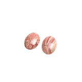 Rhodochrosite Oval Cabochon AAA Grade Flat Back Size 17x22 mm Lot Of 2 Pcs Weight 30 Cts
