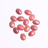 Rhodochrosite Oval Cabochon AAA Grade Flat Back Size 10x14 mm Lot Of 14 Pcs Weight 75 Cts