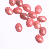 Rhodochrosite Oval Cabochon AAA Grade Flat Back Size 10x14 mm Lot Of 14 Pcs Weight 75 Cts