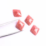 Rhodochrosite Rhombus Cabochon AAA Grade Flat Back Size 12x15 mm Lot Of 4 Pcs Weight 21 Cts