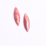 Rhodochrosite Marquise Cabochon AAA Grade Flat Back Size 7x24 mm Lot Of 9 Pcs Weight 60 Cts