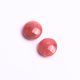 Rhodochrosite Round Disc AAA Grade Back Side Polished Size 15 mm Lot Of 2 Pcs Weight 26 Cts