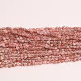 Rhodochrosite Irregular Nugget Length-16 Inch 5 Strand