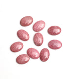 Rhodonite Oval Single Bevel Buff Top (SBBT) AAA Grade Flat Back Size 10x14 mm 20 Pcs Weight 107 Cts