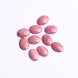 Rhodonite Oval Single Bevel Buff Top (SBBT) AAA Grade Flat Back Size 10x14 mm Lot Of 45 Pcs Weight 243 Cts