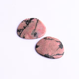 Rhodonite Fancy Flat Top Straight Side (FTSS) Both Side Polished AAA Grade Size 20x30 MM Lot Of 10 Pcs Weight 209 Cts