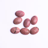 Rhodonite Oval Cabochon Scamb Carved AAA Grade Both Side Polished Size 13x18 mm 20 Pcs Weight 248 Cts