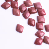 Rhodonite Rhombus Single Bevel Buff Top (SBBT) AAA Grade Flat Back Size 10 mm 20 Pcs Weight 98 Cts