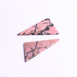 Rhodonite Triangle Flat Top Straight Side (FTSS) Both Side Polished AAA Grade Size 23x42 MM 10 Pcs Weight 175 Cts