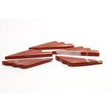 Red Jasper Fancy Shape Carving Top Drilled Both Side Polished AAA Grade Size 68x20x7 mm 2 Pcs Weight 113 Cts