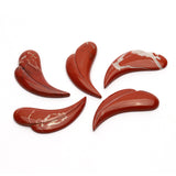 Red Jasper Fancy Shape Carving Top Drilled Both Side Polished AAA Grade Size 60x20x7 mm 2 Pcs Weight 136 Cts