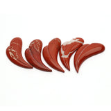 Red Jasper Fancy Shape Carving Top Drilled Both Side Polished AAA Grade Size 60x20x7 mm 2 Pcs Weight 136 Cts