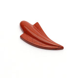 Red Jasper Fancy Shape Carving Top Drilled Both Side Polished AAA Grade Size 60x30x7 mm 2 Pcs Weight 126 Cts